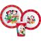 Disney Minnie and Mickey Božićni stolni set, set od mikroplastike, čaša 260 ml