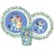 Bluey Tropical servis za jelo, micro plastični set, čaša 260 ml
