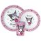 Hello Kitty Kuromi set za jelo, mikro plastični set, s čašom 260 ml