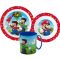 Super Mario Mushroom Kingdom set za jelo, mikro plastični set s šalicom 350 ml