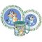 Bluey Tropical set za jelo, mikro plastični set s šalicom 390 ml