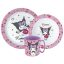 Hello Kitty Kuromi set posuđa, micro plastični set s šalicom 390 ml