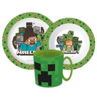   Minecraft Pixelcraft set posuđa, micro plastični set s čašom 390 ml