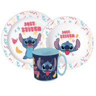   Disney Lilo i Stitch Just pribor za jelo, mikro set od plastike s šalicom 390 ml