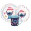 Disney Lilo i Stitch Just pribor za jelo, mikro set od plastike s šalicom 390 ml