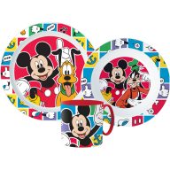   Disney Mickey Better Together set posuđa, micro plastični set s šalicom 265 ml