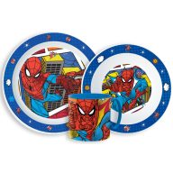   Spider-Man Grid posuđe, mikro plastični set s šalicom 265 ml
