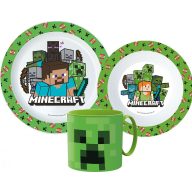   Minecraft Pixelcraft set posuđa, mikro plastični set sa šalicom 265 ml