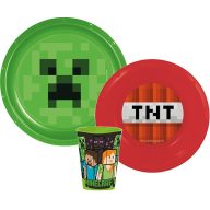Minecraft TNT set posuđa, plastični set