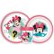 Disney Minnie Being More neklizajući komplet posuđa, set mikro plastike
