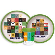   Minecraft Crafters set posuđa protiv klizanja, mikro plastični set