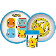   Pokémon Original Team protuklizni set posuđa, micro plastični set