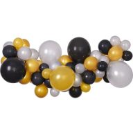   Beba Silver-Gold-Black Šarene balon, vijenac set od 65 komada