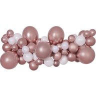 Šareno Rose Gold balon, set girlanda od balona 65 komada
