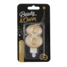 Brojevi Gold Zlatna svjećica s brojem 8, tortna svjećica