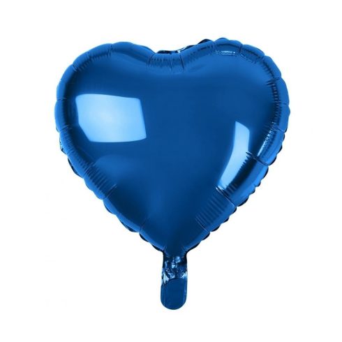 Dark Blue Heart kék szív fólia lufi 37cm