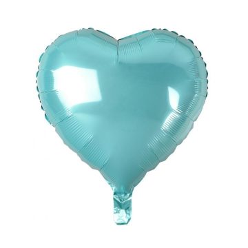 Light Blue Heart kék szív fólia lufi 37cm