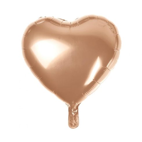 Rose Gold Heart rózsaszín szív fólia lufi 37cm