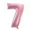 Rózsaszín Light Pink 7-es szám fólia lufi 92 cm
