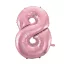 Rózsaszín Light Pink 8-as szám fólia lufi 92 cm