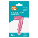 Rózsaszín 7-es Pink szám fólia lufi tortára 13 cm