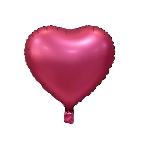 Matt Dark Pink Heart rózsaszín szív fólia lufi 37cm
