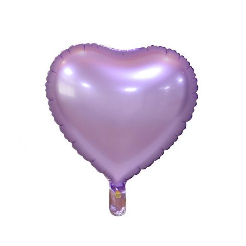 Matt Lilac Heart lila szív fólia lufi 37cm