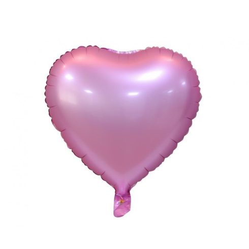 Matt Pink Heart rózsaszín szív fólia lufi 37cm