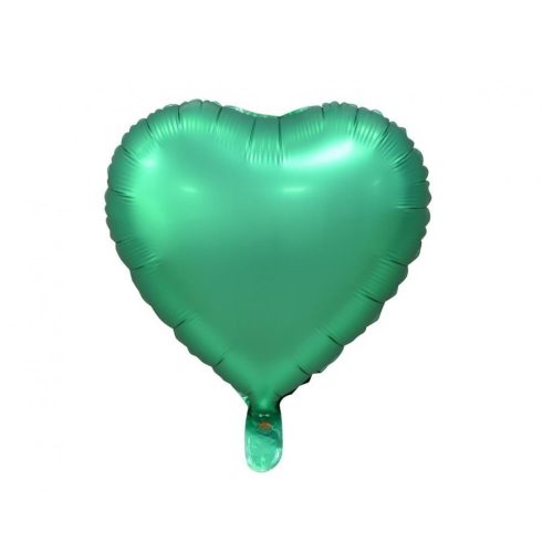 Matt Green Heart zöld szív fólia lufi 37cm