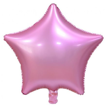 Matt Pink Star rózsaszín csillag fólia lufi 44cm