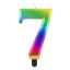 Brojevi Galaxy Šarena svjećica u obliku broja 7 za tortu