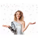 Színes Shiny Party konfetti kilövő 15 cm