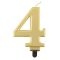 Brojevi Metallic Zlatna svjećica broj 4, svjećica za tortu