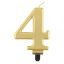 Brojevi Metallic Zlatna svjećica broj 4, svjećica za tortu