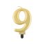 Brojevi Metallic Zlatna svijeća oblika broja 9 za tortu