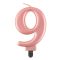 Brojevi Metallic Svijeća za tortu sa brojem 9 u ružičastoj zlatnoj boji