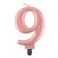 Brojevi Metallic Svijeća za tortu sa brojem 9 u ružičastoj zlatnoj boji