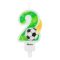 Nogometni motiv Ball svijeća broj 2, svjećica za tortu