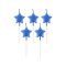 Zvijezda Metallic Plava svijeća za tortu, komplet svijeća, 5 komada