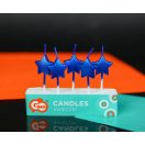 Zvijezda Metallic Plava svijeća za tortu, komplet svijeća, 5 komada