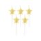 Zvijezda Metallic Gold Zlatne svjećice za tortu, set svijeća 5 komada