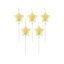 Zvijezda Metallic Gold Zlatne svjećice za tortu, set svijeća 5 komada