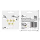 Zvijezda Metallic Gold Zlatne svjećice za tortu, set svijeća 5 komada