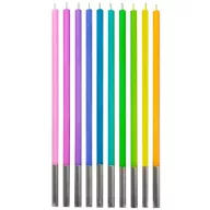 Színes Pastel tortagyertya, gyertya szett 10 db-os