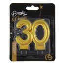 Šareno Gold Zlatna svjećica za tortu broj 30
