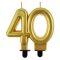 Šareno Gold Zlatna svjećica za tortu broj 40