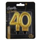 Šareno Gold Zlatna svjećica za tortu broj 40