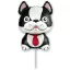 Kutyás Bulldog Black fólia lufi 36 cm (WP)