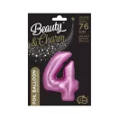 Rózsaszín Satin Pink 4-es szám fólia lufi 76 cm
