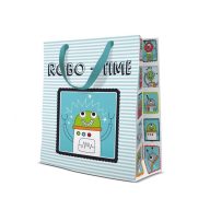   Sretan rođendan Robo-Time Robotska papirnata poklon vrećica, vrećica za poklone 20x25x10 cm